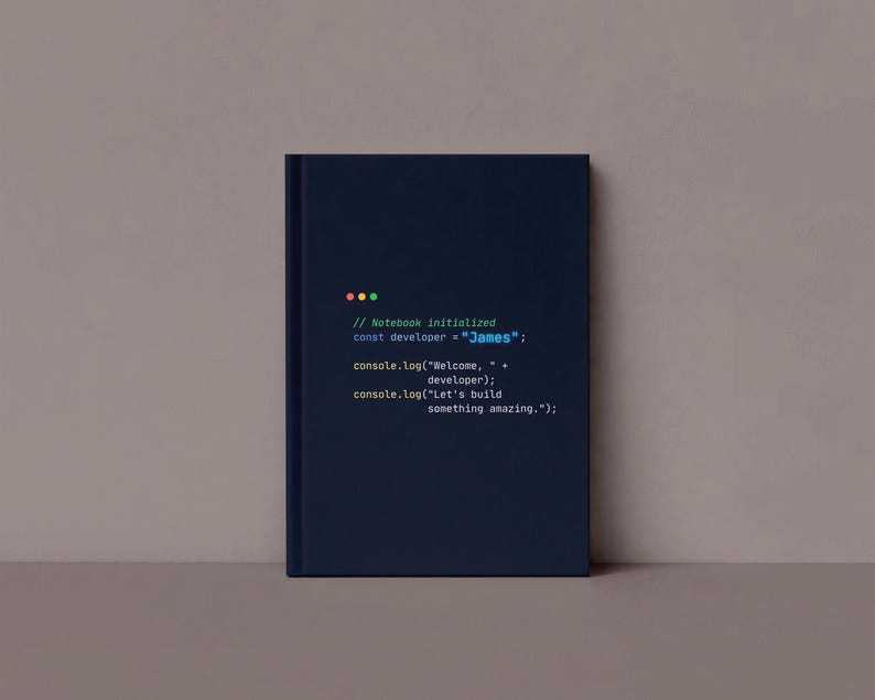 Personalized Coder Notebook Console Code Snippet Journal Custom Programmer Journal Developer Notebook Gift for Software Engineer Coding Gift