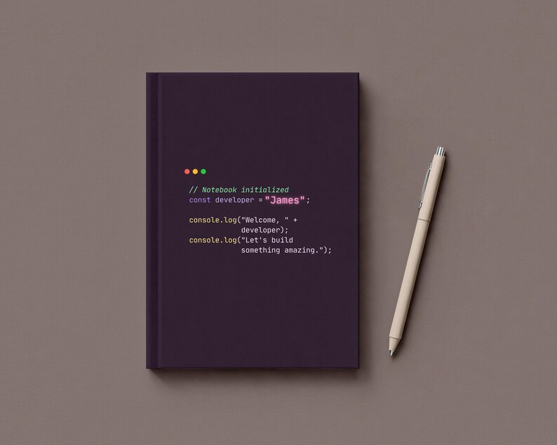 Personalized Coder Notebook Console Code Snippet Journal Custom Programmer Journal Developer Notebook Gift for Software Engineer Coding Gift