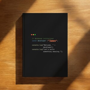 Personalized Coder Notebook Console Code Snippet Journal Custom Programmer Journal Developer Notebook Gift for Software Engineer Coding Gift