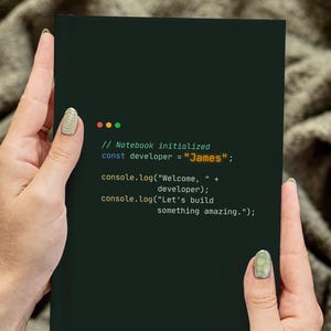 Personalized Coder Notebook Console Code Snippet Journal Custom Programmer Journal Developer Notebook Gift for Software Engineer Coding Gift