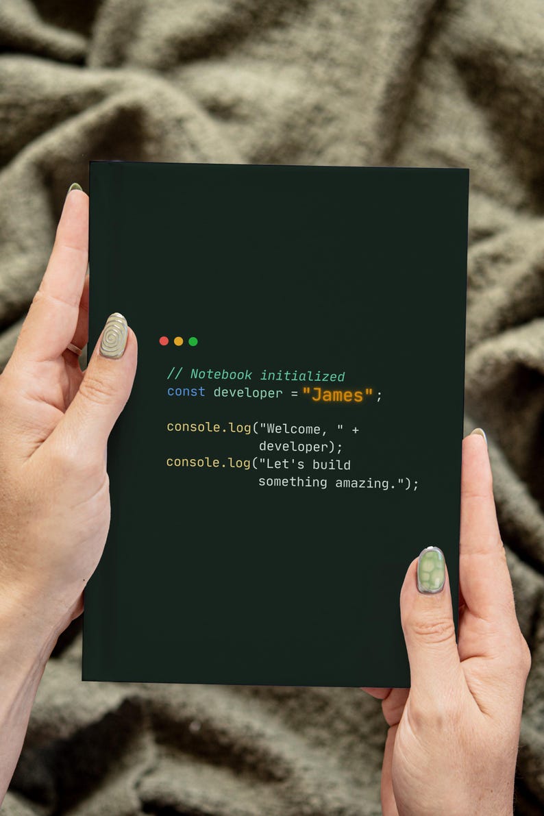 Personalized Coder Notebook Console Code Snippet Journal Custom Programmer Journal Developer Notebook Gift for Software Engineer Coding Gift