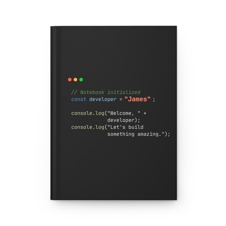 Cuaderno de programación personalizado, diario de fragmentos de código de consola, diario de programador personalizado, cuaderno de desarrollador, regalo para ingeniero de software, regalo de programación Classic Terminal