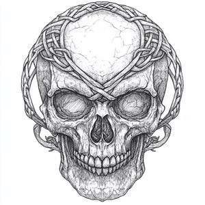 Celtic Skull leather tooling pattern pdf