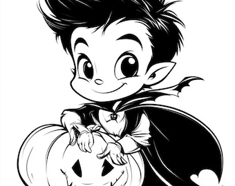 8 chibi Vampire coloring pages.