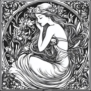 Little Mermaid Coloring Pages - 4 Fun Printable Sheets for Kids and adults, Creative Activity, Art, and Learning