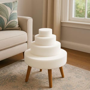 Round Cushion Foam Insert, Custom Size Circle Foam Pad, Pouf Insert, Ottoman Foam, Meditation Cushion, High Density Upholstery Foam