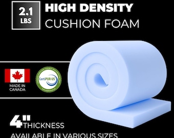 4" Thick Custom Foam Seat Cushions, Seat foam inserts, Foam for seat pads and cushions, Foam for outdoor furniture, Padding workout mats