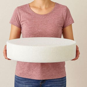 Round Cushion Foam Insert, Custom Size Circle Foam Pad, Pouf Insert, Ottoman Foam, Meditation Cushion, High Density Upholstery Foam