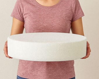 Round Cushion Foam Insert, Custom Size Circle Foam Pad, Pouf Insert, Ottoman Foam, Meditation Cushion, High Density Upholstery Foam