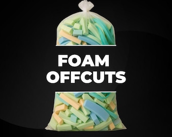 Foam scraps, foam leftovers, DIY foam pieces, large foam fill, craft foam for projects, multicolor foam pieces for custom projects