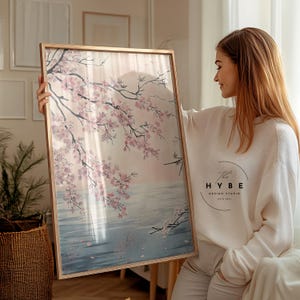 Art de la fleur de cerisier | Art mural kawaii | Art mural animé | Art Sakura | Esthétique d'anime rétro | Conception Ukiyo-e | Animés des années 90 | TÉLÉCHARGEMENT NUMÉRIQUE