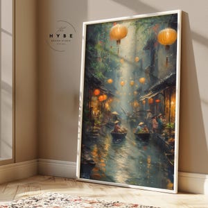Mercado flutuante do Vietnã Arte para impressão | Impressão de arte do Vietnã | Matiz | Nha Trang | Rio Saigon | Delta do Mekong PARA IMPRIMIR | DOWNLOAD DIGITAL