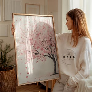 Art de la fleur de cerisier | Art mural kawaii | Art mural animé | Art Sakura | Esthétique d'anime rétro | Conception Ukiyo-e | Animés des années 90 | TÉLÉCHARGEMENT NUMÉRIQUE