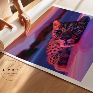 Leopard On Car | Preppy Wall Art | Maximalist Bathroom Wall Art | Dopamine Decor | Retro Vibes | Pink Kitsch Aesthetic | DIGITAL DOWNLOAD