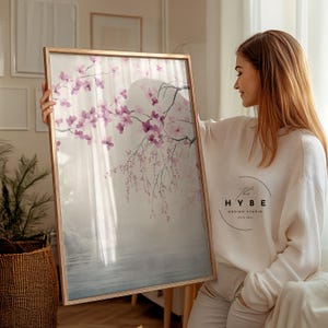 Art de la fleur de cerisier | Art mural kawaii | Art mural animé | Art Sakura | Esthétique d'anime rétro | Conception Ukiyo-e | Animés des années 90 | TÉLÉCHARGEMENT NUMÉRIQUE