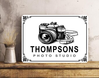 Personalized Metal Photography Studio Wall Sign Business Sign Gift Present Camera Sign