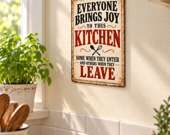 Funny Kitchen Metal Sign, Gift for Mum or Dad, Vintage Kitchen  Décor, Cooking Chef Wall Plaque
