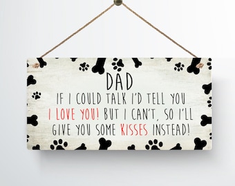 Best Doggy Daddy Metal Hanging Plaque - Pet Owner Fathers Day Dog Dad