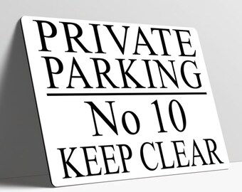 Personalised Private Parking Wall Sign Gift Present Home House Keep Clear Wall Plaque