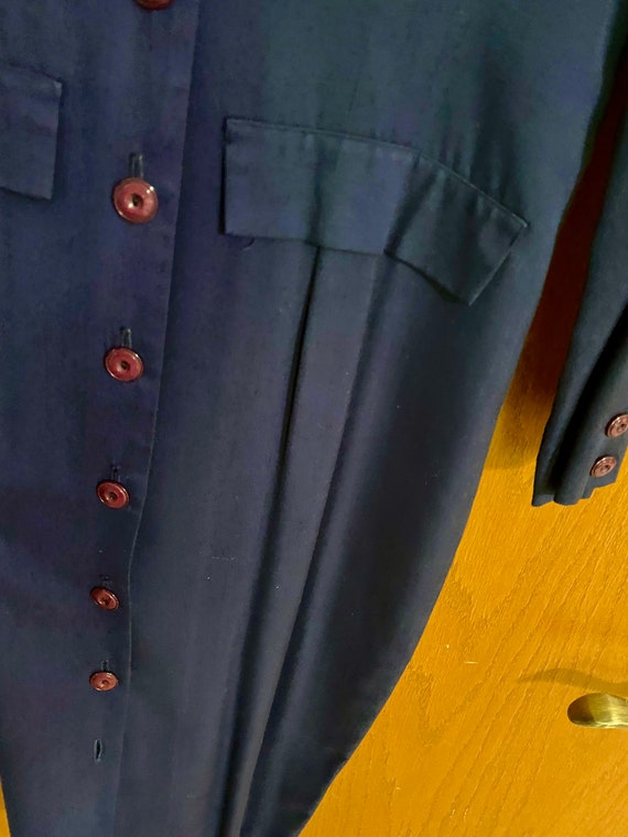 Vintage dress by Bill GEoffries, classic navy blu… - image 4