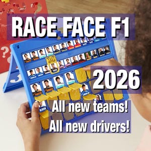 Renngesicht F1 Formel 1 Guess Who Spiel Fan Spiel Mann Vater Bruder Geschenk