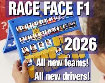 Guess Who F1 Race Face Formula One Game 2026 Fan Father Brother Gift