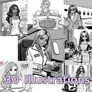 Fierce & Feminine A Boss Babe Coloring Book of Affirmations Abundance: Over 30 Illustrations