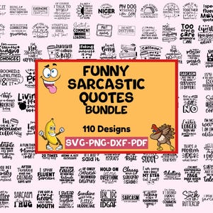 Grappige SVG-bundel, sarcastische SVG-bundel, grappige ontwerpen, grappige citaten SVG, sarcasme Svg, Sassy Svg, geestige Svg, digitale download, Cricut-bestanden