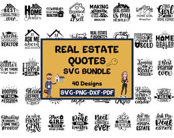 Real Estate SVG Bundle | Realtor SVG | House Sold SVG | Real Estate Quotes | Cricut Silhouette Files | Realtor Shirt Designs