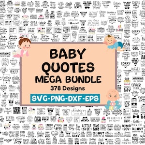 Lot bébé, svg de bébé, grenouillère svg, svg nouveau-né, baby shower svg, svg chambre d'enfant, empreintes de pas de bébé, fichiers de coupe Cricut, Silhouette