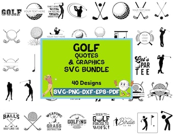 Golf SVG Bundle | Funny Golf Quotes SVG | Golf Clipart PNG | Golf Sayings for Cricut & Silhouette | Golfing Digital Files for Shirts