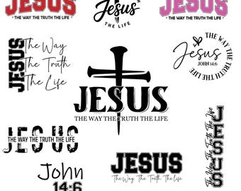 Paquete SVG de El Camino, la Verdad y la Vida, Juan 14:6 SVG PNG, Jesús Svg, Cita bíblica cristiana Svg, Cruz religiosa Svg, Fe Svg, Archivos Cricut