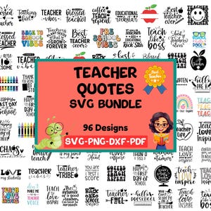 Lehrer SVG Bundle | Lustige Lehrer Zitate | Lehrer Shirt SVG | Zurück zu Schule SVG | Lehrer-Leben Cricut Silhouette Cut-Dateien