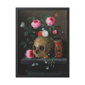 Naturaleza muerta de Vanitas (ca. 1665-1670) de Jan van Kessel – Famosa pintura barroca – Descarga digital de alta resolución