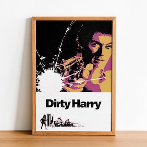 Dirty Harry 1971 – Clint Eastwood, Iconic Crime Thriller Movie Poster – Vintage Detective Film – Digital Instant Download
