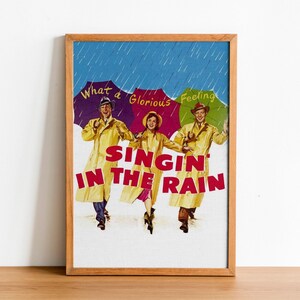 Singin&#39; in the Rain 1952 Movie Poster – Digital Instant Download – Classic Hollywood Musical – Iconic Gene Kelly Performance