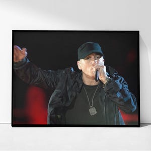 Eminem Concert Poster | Iconic Rapper Wall Art, Music Legend Print, Hip Hop Decor, Vintage Style Artwork, Rap Fan Gift, Slim Shady Retro