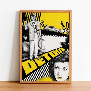 Detour (1945) – Classic Film Noir Poster Print – Vintage Movie Art Digital Instant Download