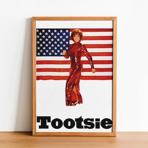 Tootsie 1982 – Classic Movie Poster – Dustin Hoffman Comedy Art – Vintage Film Illustration – Digital Instant Download – Iconic 80s Artwork