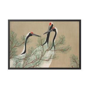 Cranes from Momoyogusa–Flowers of a Hundred Generations (1909) by Kamisaka Sekka – Vintage Art Print Digital Download