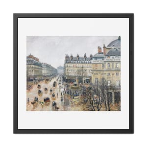 French Theater Square, Paris (1898) - Camille Pissarro - Vintage Parisian Painting - Digital Download - High-Resolution Artwork