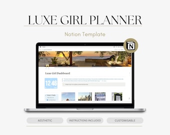 Notion Planner Template - Luxe Girl Planner