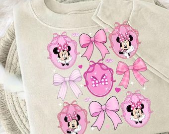 Minnie Coquette Pink Bow PNG | Minnie Mouse Coquette Shirt | Pink Bow Png | Disney Coquette png | Minnie Polkadots svg | Family Vacation png