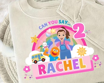 Rachel Geburtstag png Personalisierte Ms Rachel Shirt PNG, Ms Rachel Geburtstag PNG, Rachel Party Thema PNG, bearbeitbare Rachel PNG Canva