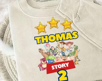 Edytowalny PNG Toy Story | Akwarela Toystory PNG | Niestandardowe logo z nazwą | Topper na tort