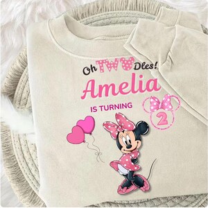 Minnie daisy besties | Birthday Editable PNG | Personalized Minnie Mouse Birthday Name PNG Download, Custom Name PNG | 8 Pack Bundle image 4
