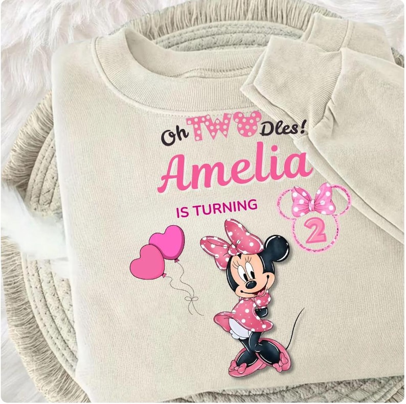 Minnie daisy besties | Birthday Editable PNG | Personalized Minnie Mouse Birthday Name PNG Download, Custom Name PNG | 8 Pack Bundle image 4