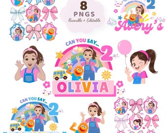 Rachel Birthday png Personalized Ms Rachel Shirt PNG, Ms Rachel Birthday PNG,  Rachel Party Theme PNG, Editable Rachel png 8 Pack Bundle