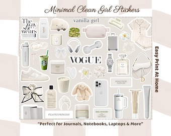 Clean Girl Aesthetic, png PNGEgg | Minimalistische stickers | 35+ lifestyle-stickers voor zelfverzorging | Coquette Girly-sticker voor tijdschriftenplanners, laptops