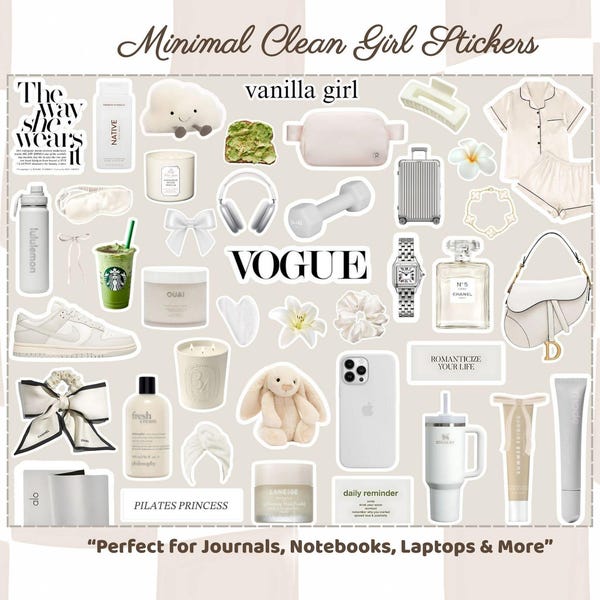 Clean girl aesthetic stickers - Etsy France